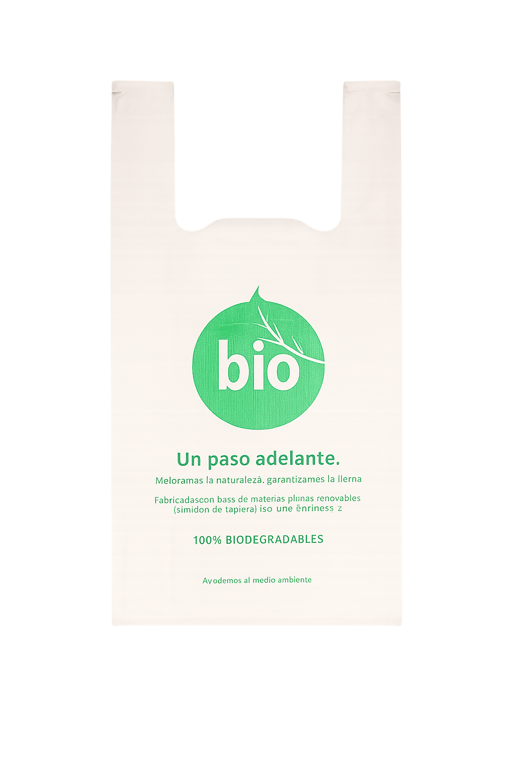 Bolsa Camiseta Biodegradable Blanca