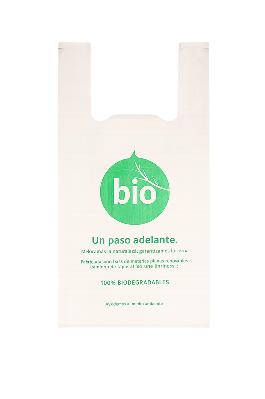 Bolsa Camiseta Biodegradable Blanca